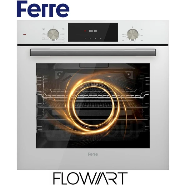 Ferre Flameart Sc Serisi Beyaz Set (SC406-WFA + QMS63CB +D087 ) - 65 Cm'lik Kare Döküm Izgara-Wok - Resim 5