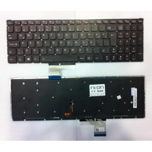 Nion Lenovo V-136520YK1-TR 6TB2-TR 6TB2-US NSK-BFJBC 01 NSK-BFPBQ 01 uyumlu Notebook Klavye (Siyah TR Işıklı) ürün görseli 1