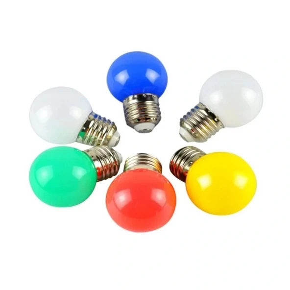 Gece Lambası Mini Led Renkli Ampul 220v E27