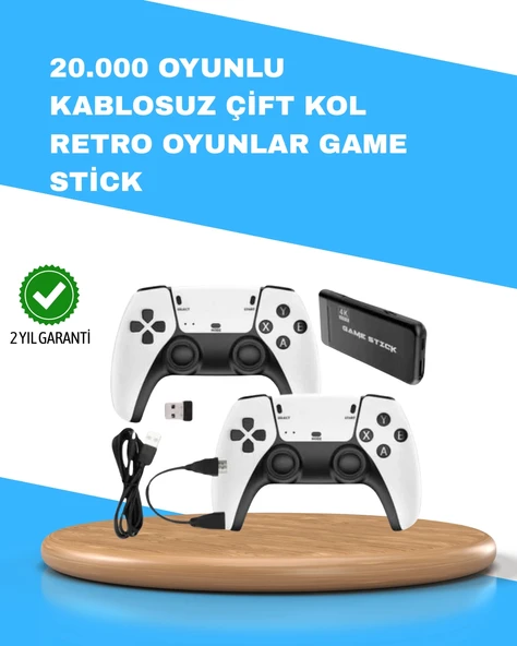 Kablosuz Retro TV Oyun Konsolu – 30.000+ Oyun, HD Çıkış & Kablosuz Gamepad ile Efsanevi Oyun Deneyimi - 1