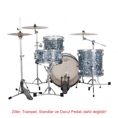 Ludwig Neusonic Downbeat Steel Blue Pearl Davul Shell Set - Resim 9