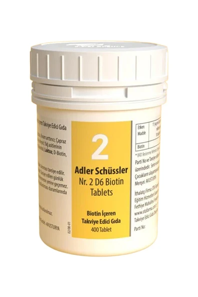 Adler Schüssler Tuzları No: 2 - D6 Biotin 400 Tablet ürün görseli