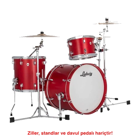 Ludwig Neusonic Downbeat Diablo Red Davul Shell Set - 3