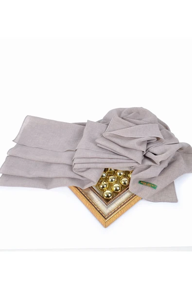 Denım Şal - Özel Hediye Kutulu, Pastel Renk, Kolay Şekil Alan, Şık Ve Zarif Görünüm Çakıl - 3