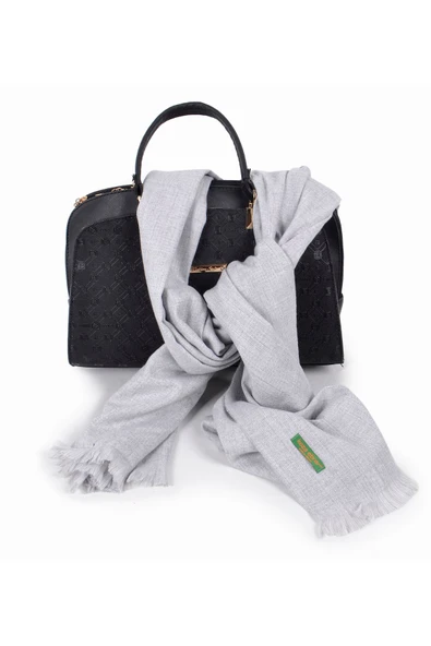 Elegansa Omuz Atkısı Kaşmir Dokulu Şıklık Ve Sıcaklık Bir Arada - Lüks, Yumuşak Ve Trendy! Taş - 3