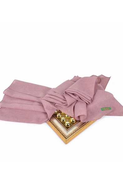 Denım Şal - Özel Hediye Kutulu, Pastel Renk, Kolay Şekil Alan, Şık Ve Zarif Görünüm Açık Gül - 3