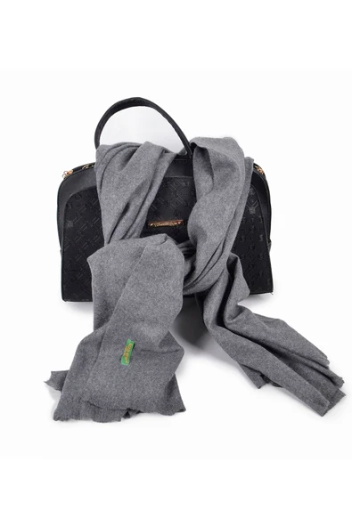 Elegansa Omuz Atkısı Kaşmir Dokulu Şıklık Ve Sıcaklık Bir Arada - Lüks, Yumuşak Ve Trendy! Antrasit - 3