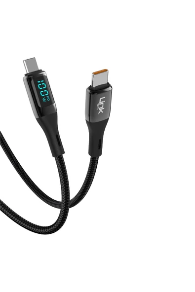 K680 Safe Dijital Göstergeli Usb-c/type-c 100w Şarj Kablosu - 2
