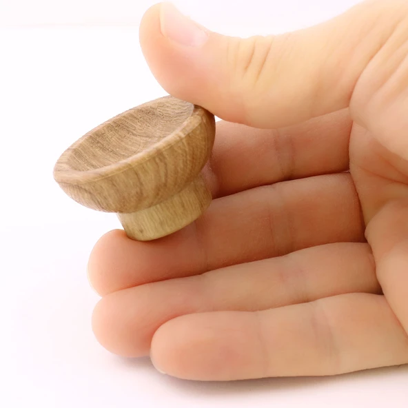 Alegro Düğme Açık Ceviz Plastik Tek Vidalı Mobilya Mutfak Dolap Dolabı Çekmece Kulpu Kulbu Kulp - Resim 7