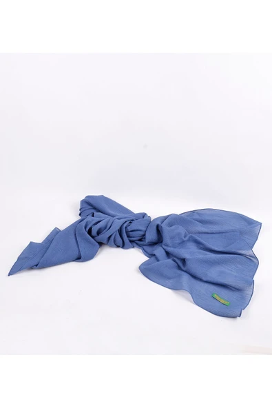 Krınkıl Şal, Özel Hediye Kutulu, Nefes Alan, Esnek Ve Kolay Şekil Hafif Tasarım Indigo