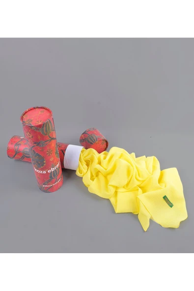 Krınkıl Şal, Özel Hediye Kutulu, Nefes Alan, Esnek Ve Kolay Şekil Hafif Tasarım Sarı - 3