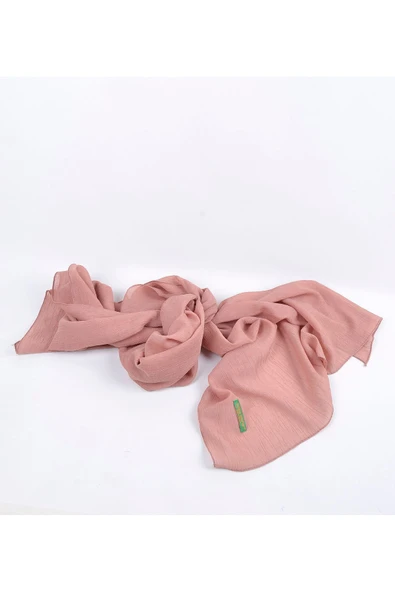 Krınkıl Şal, Özel Hediye Kutulu, Nefes Alan, Esnek Ve Kolay Şekil Hafif Tasarım Pudra - 2