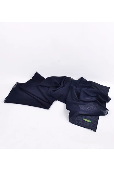 Krınkıl Şal, Özel Hediye Kutulu, Nefes Alan, Esnek Ve Kolay Şekil Hafif Tasarım Lacivert