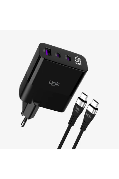 G853 Premium Type-C Cable 65W 3 Ports Super SI Charger