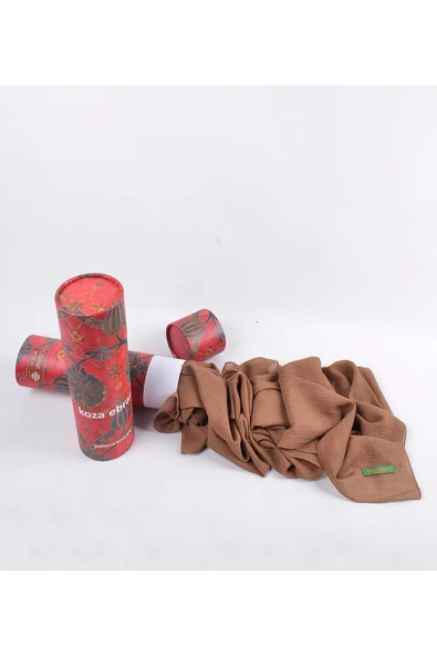 Krınkıl Şal, Özel Hediye Kutulu, Nefes Alan, Esnek Ve Kolay Şekil Hafif Tasarım Bej - 3