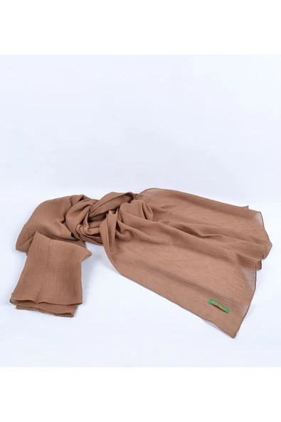 Krınkıl Şal, Özel Hediye Kutulu, Nefes Alan, Esnek Ve Kolay Şekil Hafif Tasarım Bej - 2