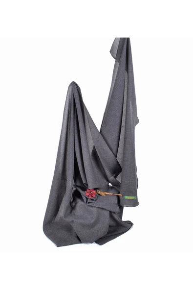 Denım Şal - Özel Hediye Kutulu, Pastel Renk, Kolay Şekil Alan, Şık Ve Zarif Görünüm Füme - 2