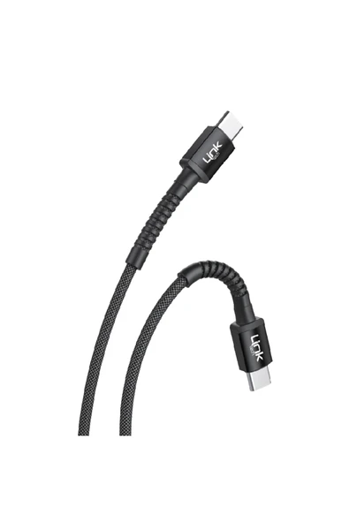 K597 Type-C to Type-C 60W 3mt Örgü Metal Başlı Şarj Kablosu - 2