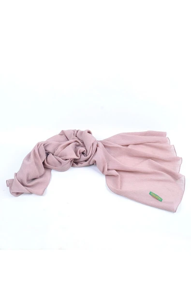 Krınkıl Şal, Özel Hediye Kutulu, Nefes Alan, Esnek Ve Kolay Şekil Hafif Tasarım Açık Pudra - 2