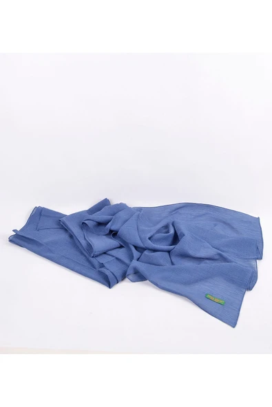 Krınkıl Şal, Özel Hediye Kutulu, Nefes Alan, Esnek Ve Kolay Şekil Hafif Tasarım Indigo - 2