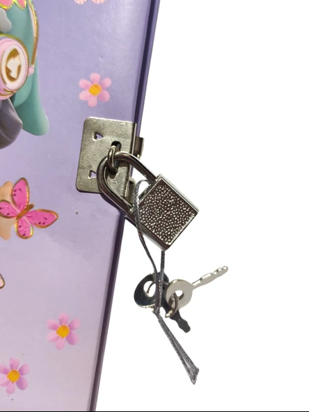 Sevimli Kız Hatıra Defteri (Günlük) Kilitli Defter 80 yaprak - Müzik - 2