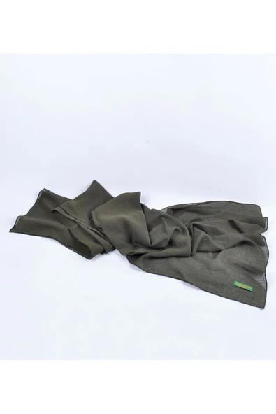 Krınkıl Şal, Özel Hediye Kutulu, Nefes Alan, Esnek Ve Kolay Şekil Hafif Tasarım Haki