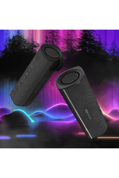 R127 Premium IPX5 RGB Bluetooth Hoparlör - Resim 2