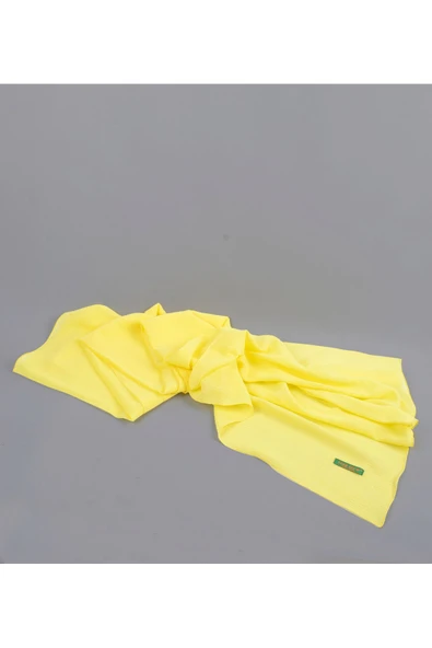 Krınkıl Şal, Özel Hediye Kutulu, Nefes Alan, Esnek Ve Kolay Şekil Hafif Tasarım Sarı