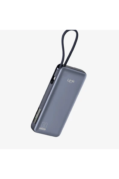 P131 Premium 130W Dijital Ekranlı Dahili Type-C Kablolu 20000 mAh Powerbank - 3