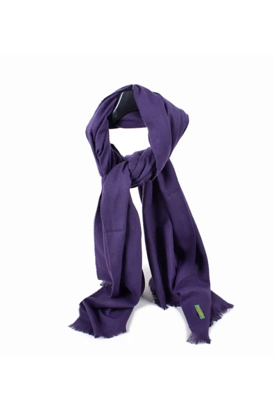 Elegansa Omuz Atkısı Kaşmir Dokulu Şıklık Ve Sıcaklık Bir Arada - Lüks, Yumuşak Ve Trendy! Koyu Mor - 2