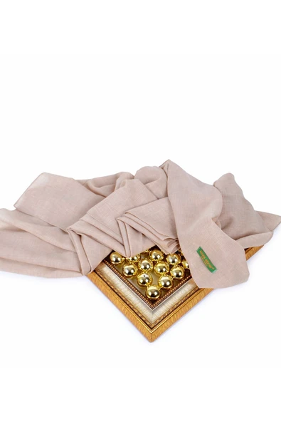 Denım Şal - Özel Hediye Kutulu, Pastel Renk, Kolay Şekil Alan, Şık Ve Zarif Görünüm Nude - 3