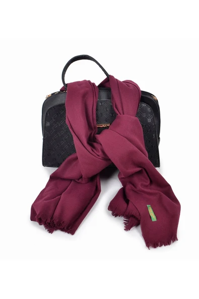 Elegansa Omuz Atkısı Kaşmir Dokulu Şıklık Ve Sıcaklık Bir Arada - Lüks, Yumuşak Ve Trendy! Marsala - 3