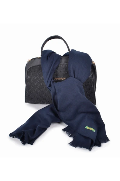 Elegansa Omuz Atkısı Kaşmir Dokulu Şıklık Ve Sıcaklık Bir Arada - Lüks, Yumuşak Ve Trendy! Lacivert - 3