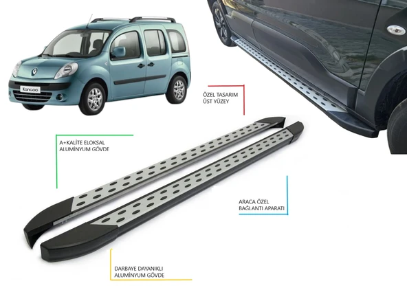 KANGOO KISA ŞASE NOKTALI YAN BASAMAK 2008 2009 2010 2011 2012 2013 2014 2015 2016 2017 2018 2019 2020 ürün görseli 1