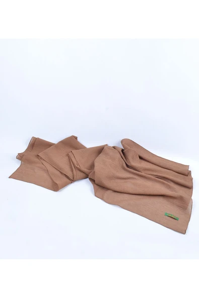 Krınkıl Şal, Özel Hediye Kutulu, Nefes Alan, Esnek Ve Kolay Şekil Hafif Tasarım Bej