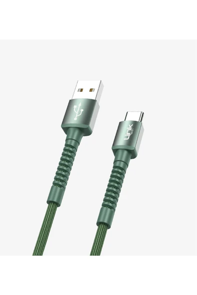 K552 Safe 3A Örgülü Metal Başlı Type-C Şarj Kablosu