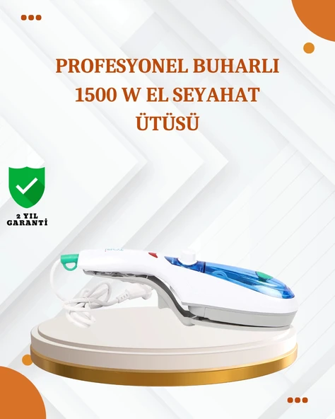 1500W Taşınabilir Buharlı Ütü | Tüm Kumaşlara Uygun, Aksesuar Setli, Kompakt Tasarım ürün görseli 1