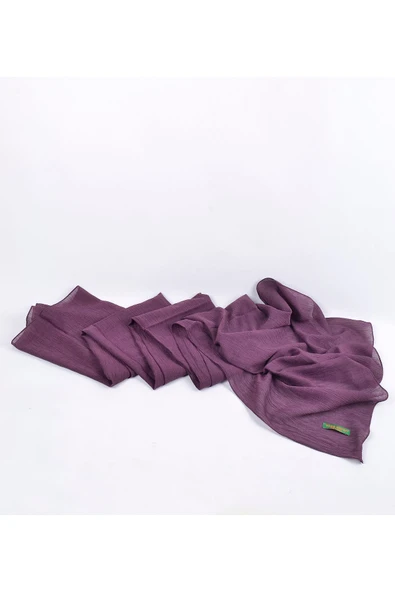 Krınkıl Şal, Özel Hediye Kutulu, Nefes Alan, Esnek Ve Kolay Şekil Hafif Tasarım Koyu Mor