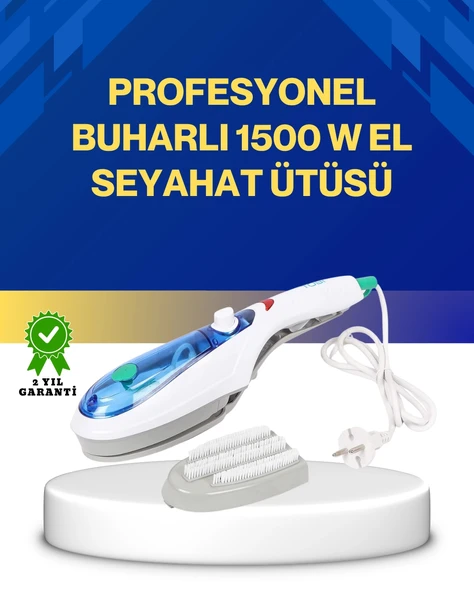 Kompakt Buharlı Ütü 1500W | Tüm Yüzeyler İçin Pratik ve Etkili ürün görseli 1