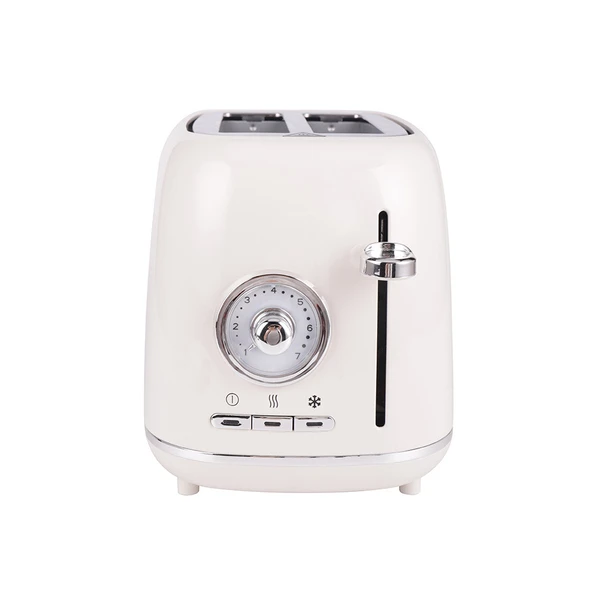 Yasomi YK-688T Retro Bej İki Dilim Ekmek Kızartma Makinesi - Resim 4