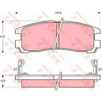 Mitsubıshı Arka Fren Balatası Pajero Pinin1,8 2,0 Gdi 99>06 Galant 1,8 2,0 92>06 - Trw Gdb1023 - Resim 1