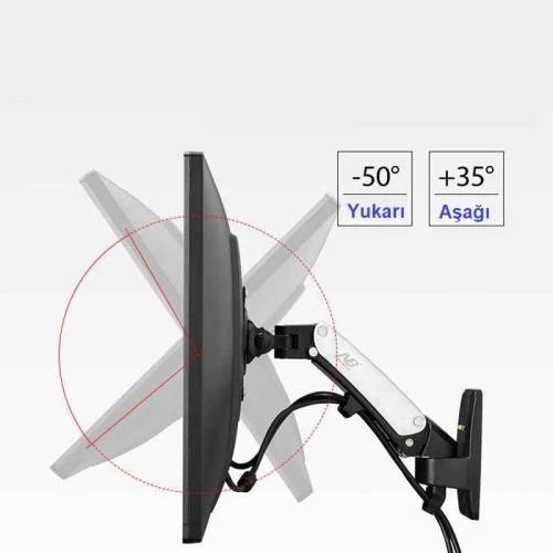 North Bayou NB F120 Amörtisörlü Hareketli 17-27" Duvar Askı Aparatı - 5