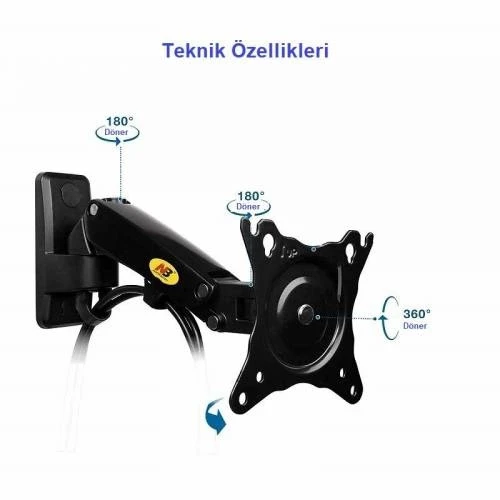 North Bayou NB F120 Amörtisörlü Hareketli 17-27" Duvar Askı Aparatı - 2