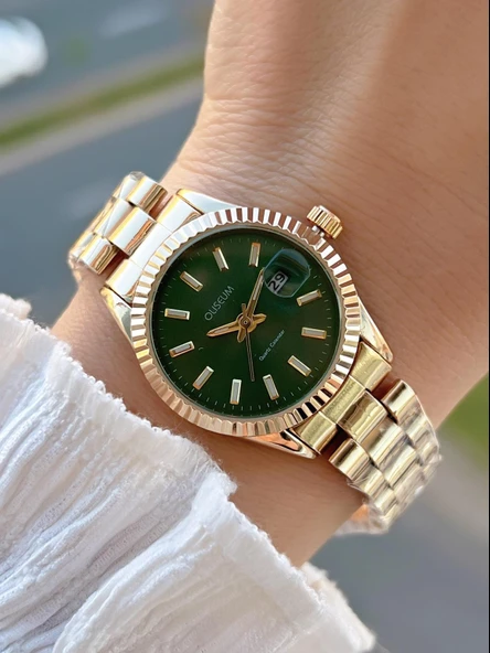 Coliseum Çelik Kordon Takvimli Kadran Özel Tasarım Vintage Seri Kadın Kol Saati+Bileklik PS.8341.M5 ürün görseli