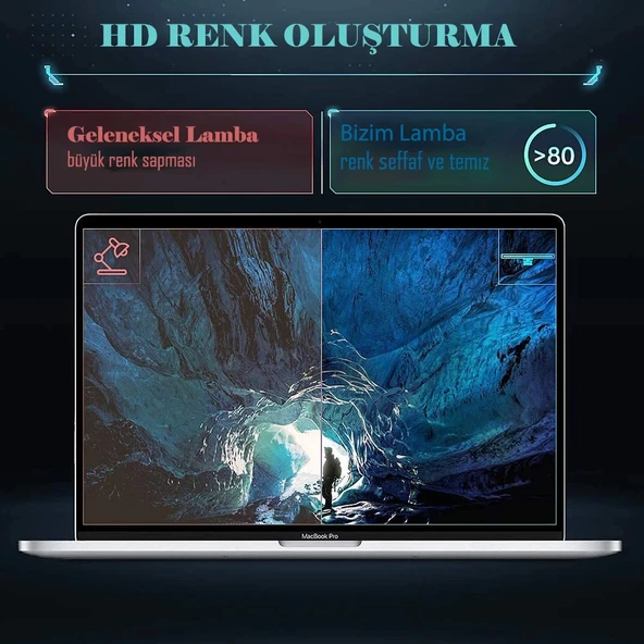 DailyTech Led Kısılabilen Işıklı Çubuk Laptop Pc Bilgisayar İçin - 6