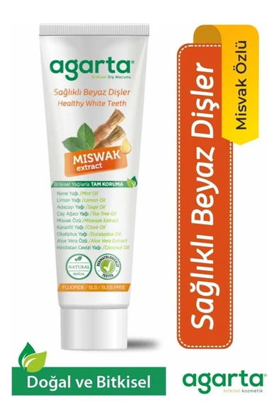 Agarta Doğal Diş Macunu 100ML Misvak özlü - 2