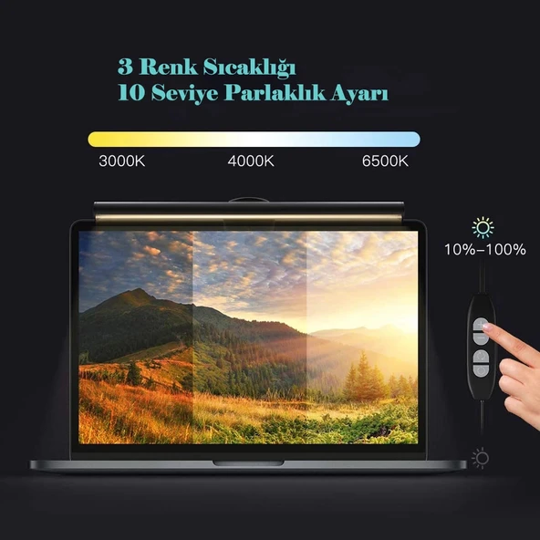 DailyTech Led Kısılabilen Işıklı Çubuk Laptop Pc Bilgisayar İçin - 5