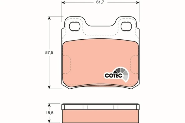 Opel Arka Fren Balatası Vectra A Omega A Astra F - Trw Gdb952 - Resim 1