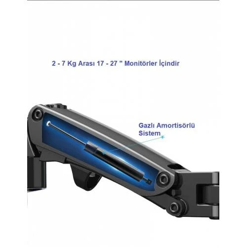 North Bayou NB F120 Amörtisörlü Hareketli 17-27" Duvar Askı Aparatı - 7