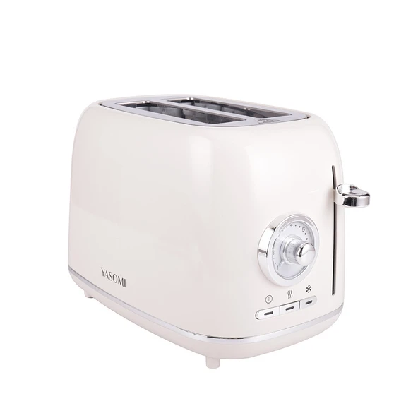 Yasomi YK-688T Retro Bej İki Dilim Ekmek Kızartma Makinesi ürün görseli
